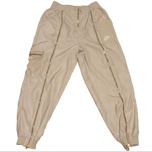 NIKE Beige Zipper Joggers Size Small